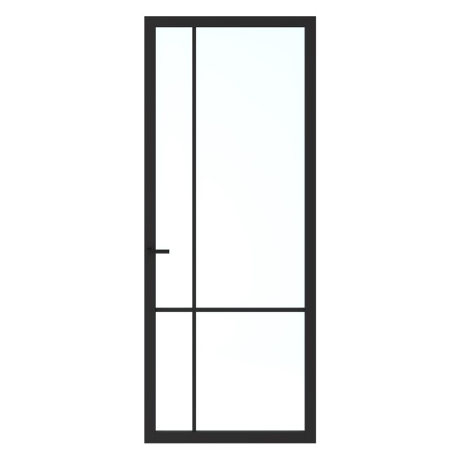 Binnendeur Skantrae SSL 14509 Blank Glas Zwart Gelakt